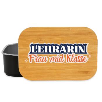 Lehrarin - Frau mid Klasse, Lehrerin - Lunch Box - Schwarz - Vorne