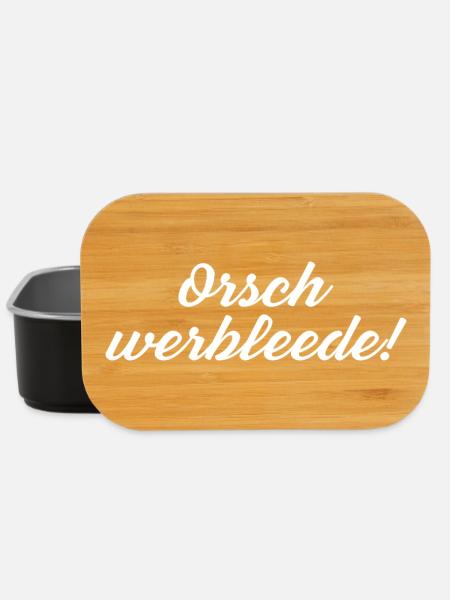 Orsch werbleede! Funny Saying Sächsischer Dialect - Lunch Box - Schwarz