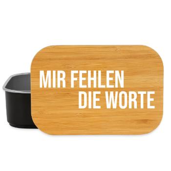 Mir fehlen die Worte - Lunch Box - Schwarz - Vorne