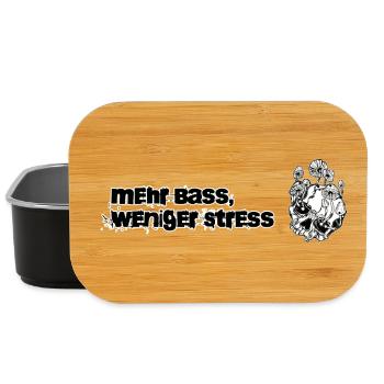 More bass, less stress - Lunch Box - black - Front
