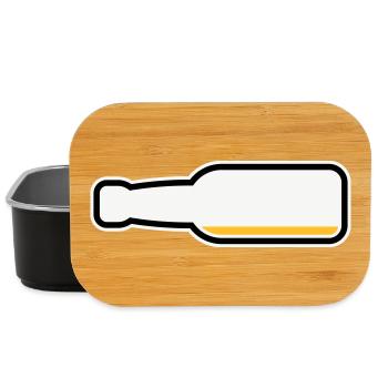 Bierflasche Leer (Bier Bierchen Symbol / POS 3C) - Lunch Box - Schwarz - Vorne