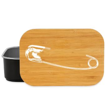 Minimalistische Stethoskop-Linienzeichnung - Lunch Box - Schwarz - Vorne