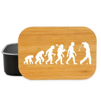 Golf Evolution for Men and Boys Retro Golfers - Lunch Box - black - Front