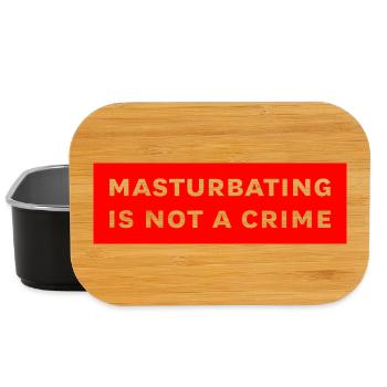masturbating is not a crime - Lunch Box - black - Front