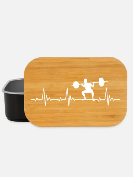 Kniebeuge Bodybuilding Herzschlag für Gewichtheber - Lunch Box - Schwarz