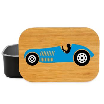 voiture de course - Boîte à goûter - noir - Devant