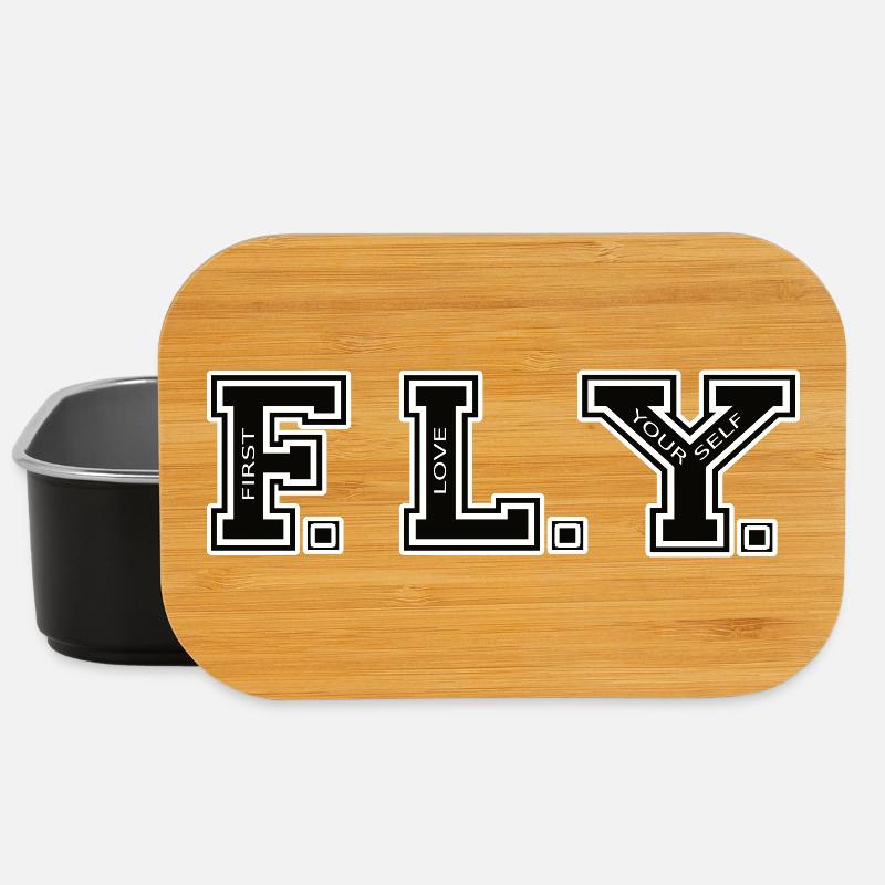 Selbstliebe Motivation FIRST LOVE YOURSELF - Lunch Box - Schwarz