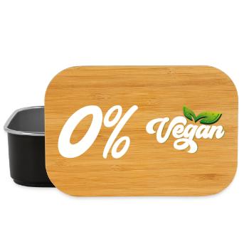 0% Vegan - Lunch Box - Schwarz - Vorne