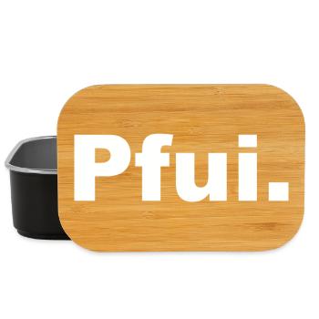 PFUI Statemant T-Shirt - Lunch Box - Schwarz - Vorne