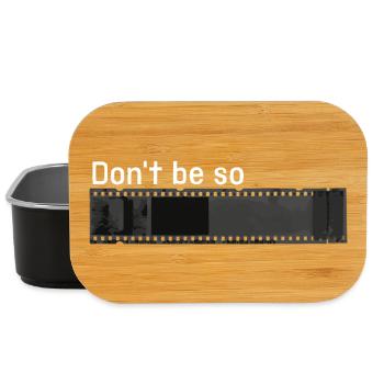„Don't be so negative“ w - Lunch Box - Schwarz - Vorne