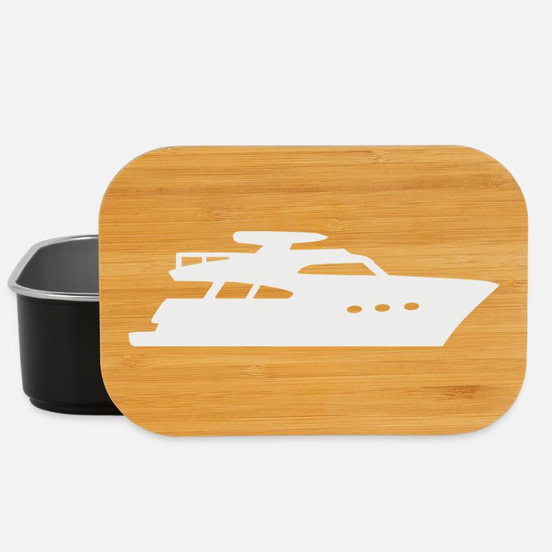 Yacht Silhouette Motorboot - Lunch Box - Schwarz