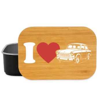 I Love Trabi - Voiture culte de Zwickau - RDA - Boîte à goûter - noir - Devant