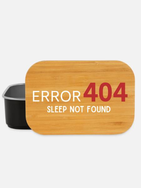 Erreur 404 Sommeil non trouvée – Schéma pour les développeurs - Boîte à goûter - noir