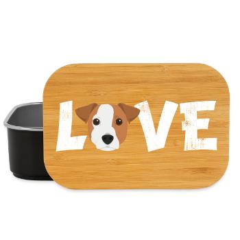 Jack Russell Liebeshund-Mama Papa-Besitzer Geschenk Niedlich - Lunch Box - Schwarz - Vorne