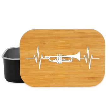 Trumpet Heartbeat Gift For Trumpeters & Trumpet - Lunch Box - black - Front