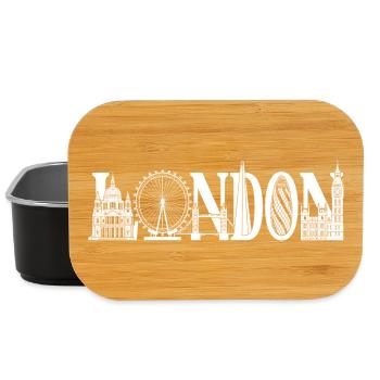London UK England Silhouette - Lunch Box - black - Front