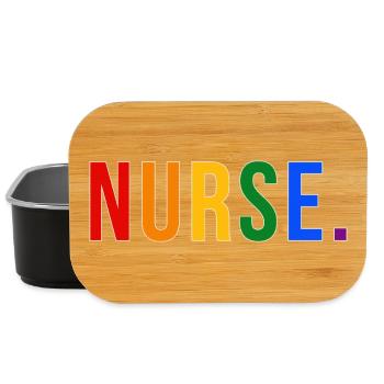 NURSE Rainbow Typography LGBTQ Pride Design - Lunch Box - black - Front