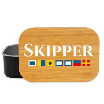 Skipper Maritimes Flaggen Design - Lunch Box - Schwarz - Vorne