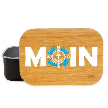Moin Anchor Compass Symbol Baltic Sea Sea Illustration - Lunch Box - black - Front