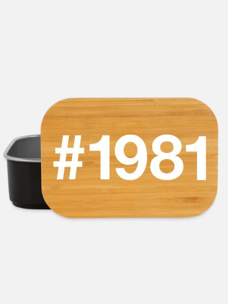 1981 Hashtag 45e anniversaire 45 ans - Boîte à goûter - noir