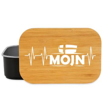 Pulse Mojn Dansk Denmark Heartbeat Flag Icon - Lunch Box - black - Front