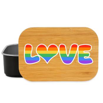Rainbow Love Lettering - Lunch Box - black - Front