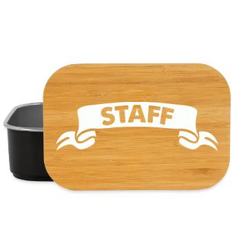 Personalisiertes Staff-Design in Schwarzweiß - Lunch Box - Schwarz - Vorne