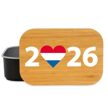 J’aime Pays-Bas 2026, Pays-Bas 2026 - Boîte à goûter - noir - Devant