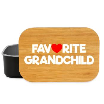 Lustiges rotes Herz Lieblingsenkelkind - Lunch Box - Schwarz - Vorne