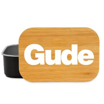 Gude – Urban greeting in plain language - Lunch Box - black - Front