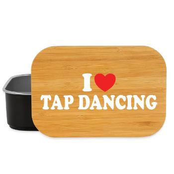 I Love Tap Dancing Tap Dancer Dance - Lunch Box - black - Front