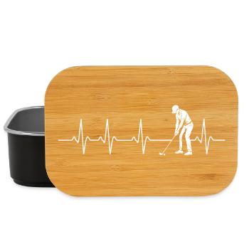 Golf Heartbeat Pulse Fairway Lover - Lunch Box - Schwarz - Vorne
