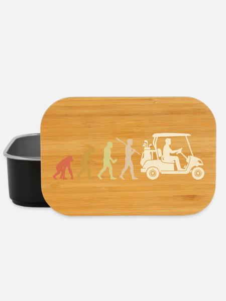 Golf Cart Evolution Funny Golfer Gift - Lunch Box - black