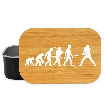 Baseball Evolution Baseball Player Batsman - Lunch Box - black - Front