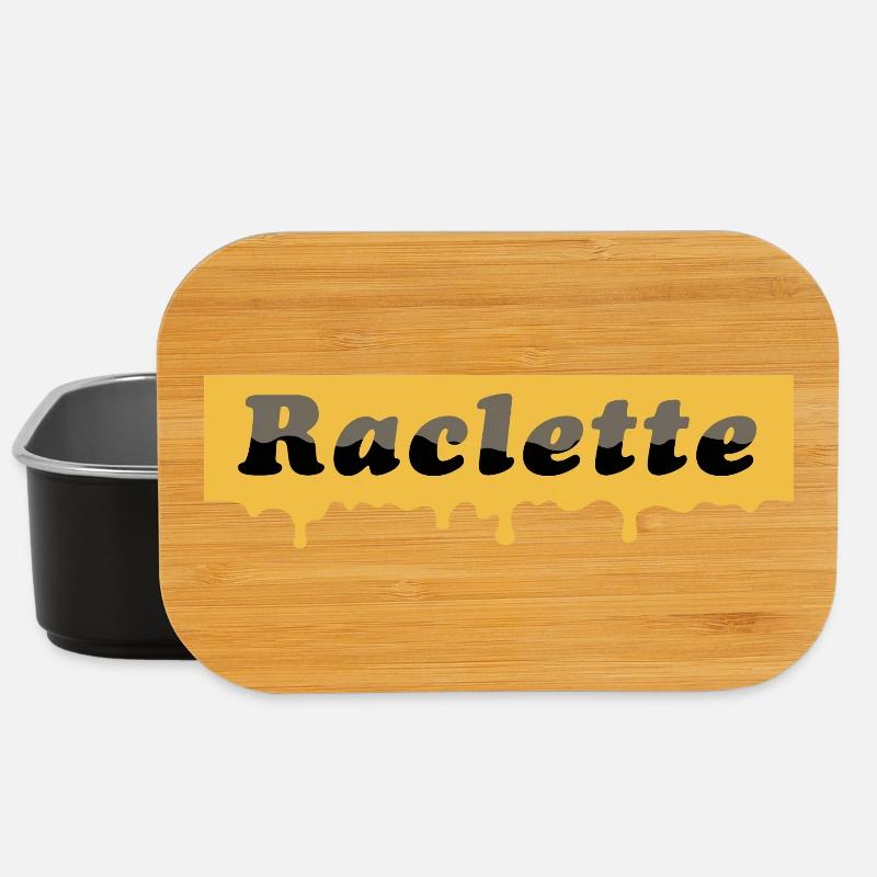 Raclette Schriftzug - smelted cheese - Lunch Box - Schwarz