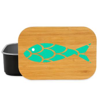 SARDINE. FISH. APRIL FOOL. EASTER. SEA - Lunch Box - black - Front