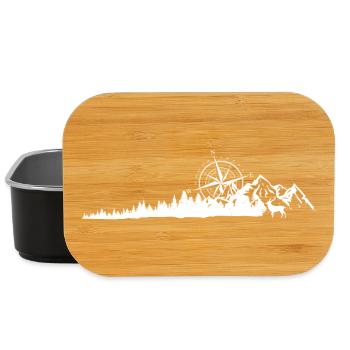 Kompass Bergkamm Silhouette - Lunch Box - Schwarz - Vorne