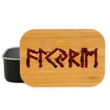 Lettres Valkyrie runes rouges - Boîte à goûter - noir - Devant