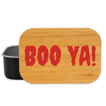 Vibrant Halloween Boo Yell Illustration - Lunch Box - black - Front