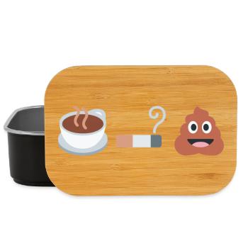 Coffee, cigarette, biscuit - Lunch Box - black - Front