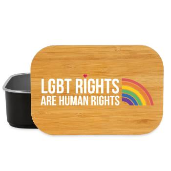 Mois de la fierté LGBTQ - Les droits des LGBT sont des droits de la personne - Boîte à goûter - noir - Devant