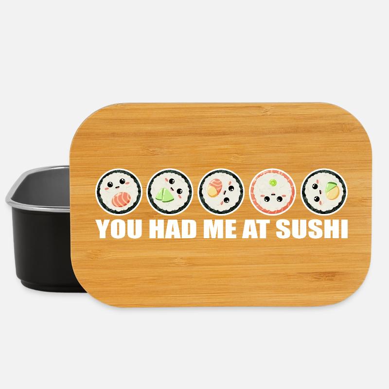 Sushi Rolls Vous m’avez eu chez Sushi Spruch lustig - Boîte à goûter - noir