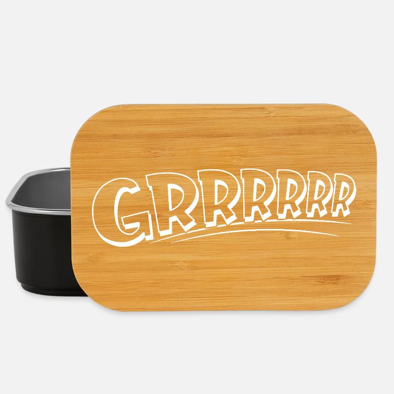 GRRRR Comic Growl Typo - Lunch Box - Schwarz