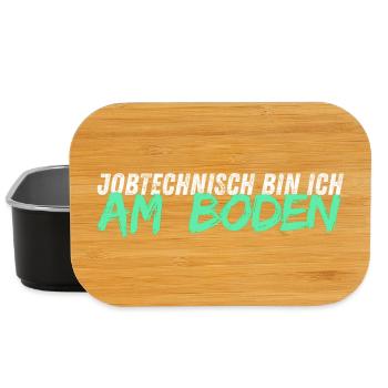 Jobtechnisch bin ich am BODEN // Bodenleger - Lunch Box - Schwarz - Vorne