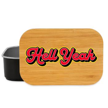 Hell yes 3D Retro Script - Lunch Box - Schwarz - Vorne