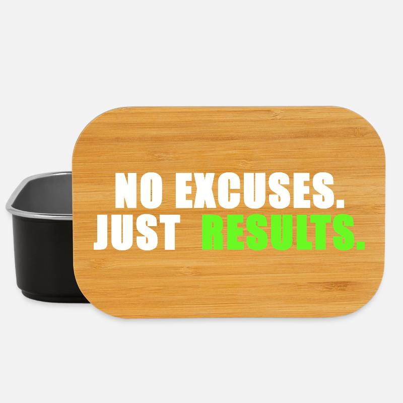 No excuses. Just results. - Lunch Box - black