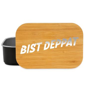 bist deppat deppert spruch - Lunch Box - Schwarz - Vorne