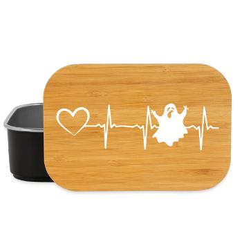 Halloween Ghost Halloween Heartbeat Heart Ghost - Lunch Box - Schwarz - Vorne