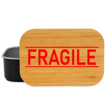 FRAGILE: für nicht zerbrechliche Menschen - Lunch Box - Schwarz - Vorne