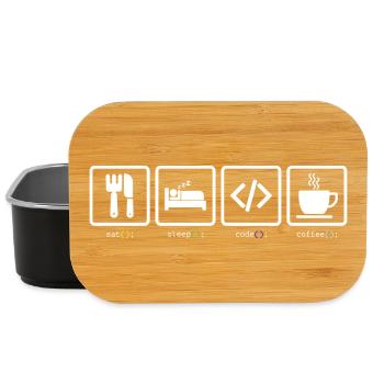 Eat Sleep Code Coffee - Lunch Box - black - Front